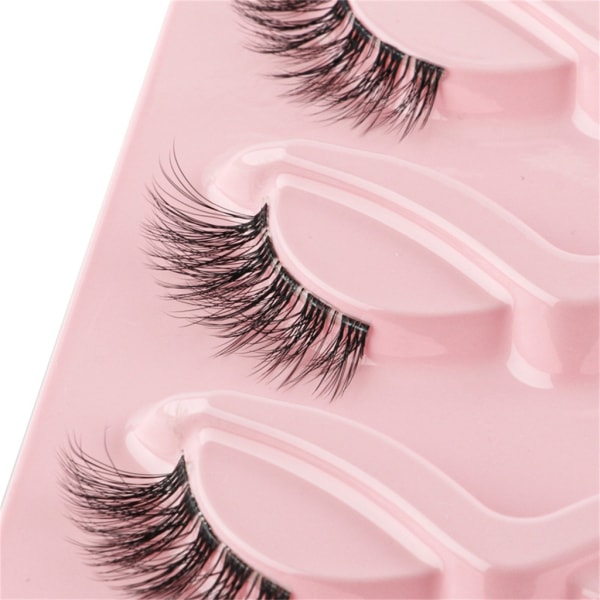 Halve Vipper Naturligt Udseende Wispy Cat-Eye Øjenvipper 3D Løse Øjenvipper Fluffy-Soft 10 Par Faux Mink Fake Lashes Sæt D