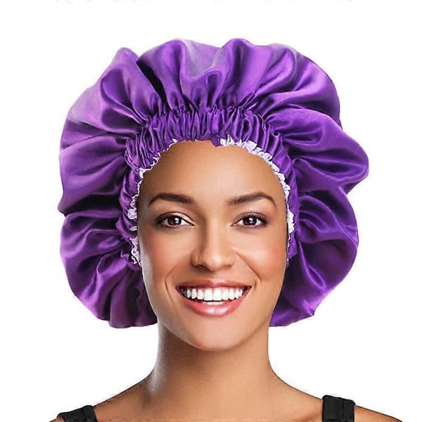 Satin Bonnet Silke Bonnet Hår Bonnet Til Sovning Satin Bonnet Til Hår Bonnets Til Kvinder Silke Bonnet Til Naturligt Hår teal 38cm