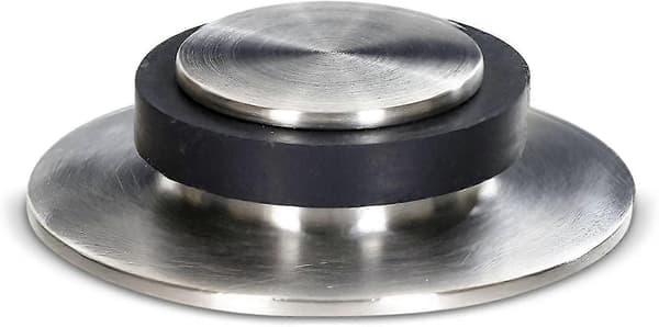 Dørstopper i rustfritt stål - Gulvmontert dørstopper - Avstandsstykke for veggmontering - : 5,3 cm, høyde: 1.