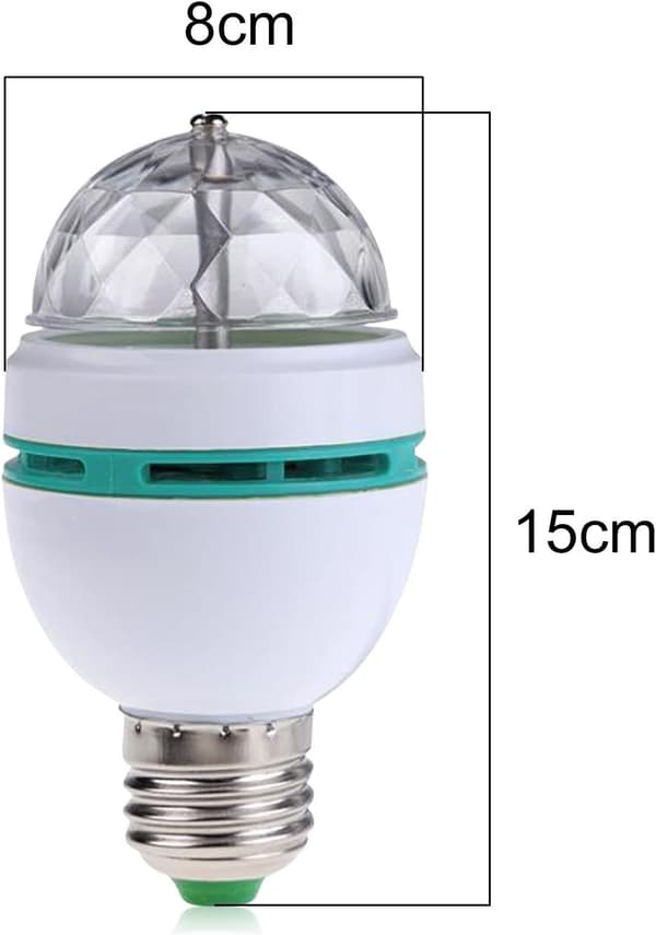 3W E27 RGB trekantlamper Fargeskiftende krystallkule