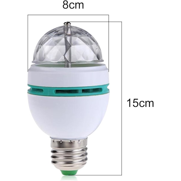 3W E27 RGB trekantlamper Farveskiftende krystalkugle