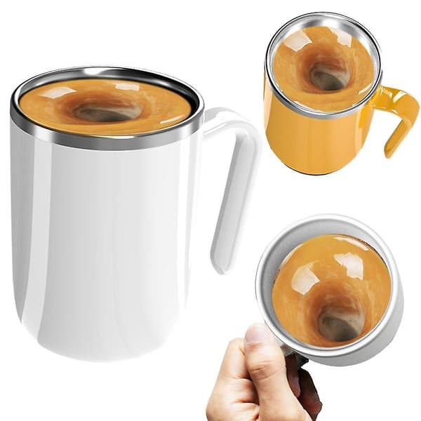 Magnetic Force Automatisk Selvrørende Kaffe Melkeblander Temperaturkontroll Blender Kopp - Rød