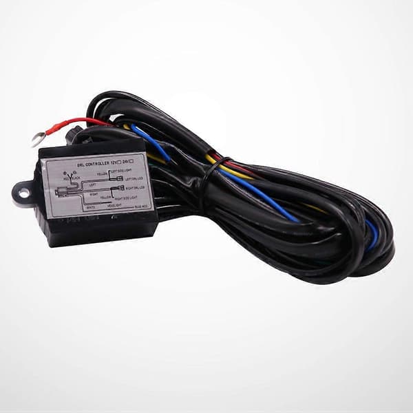 DRL-kontroller Multifunktionell LED-varselljus DRL-kontroller LED-varselljus Liner Biltillbehör (Svart)