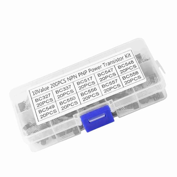 200 st 10 värden NPN PNP TO-92 BC327-BC558 Transistor sortiment DIY Kit