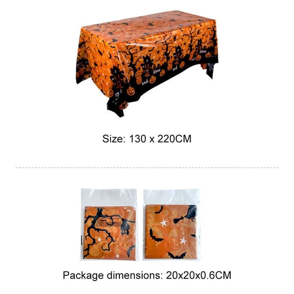 Halloween bordsduk Spindelnät Bakgrund SVART black
