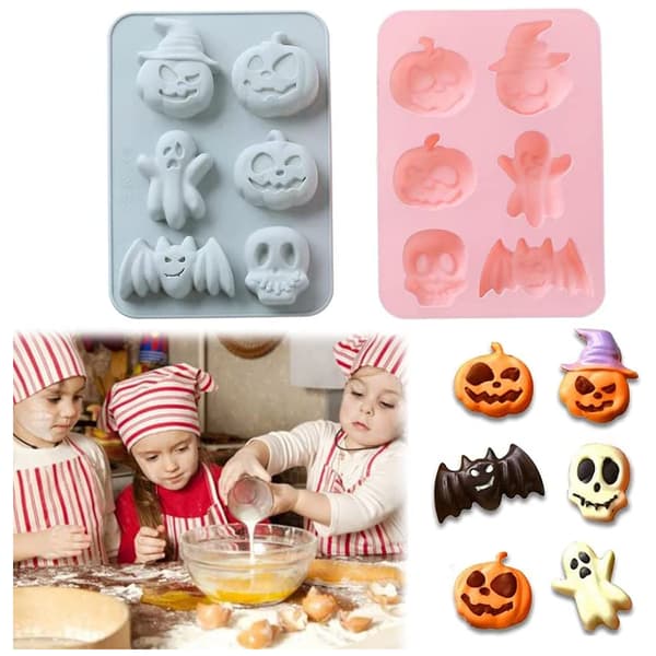 Halloween köksbakningsverktyg, roliga läskiga mönster