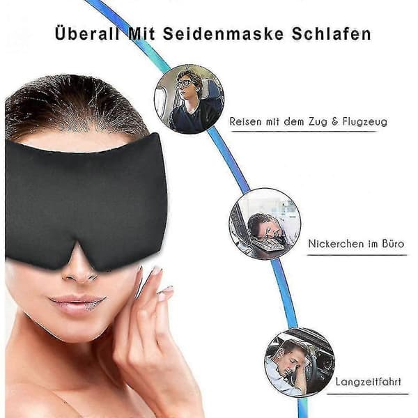 100% Mulberry Silke Søvnmaske Øyemaske Med Justerbart Hodebånd For Menn iAy FPE