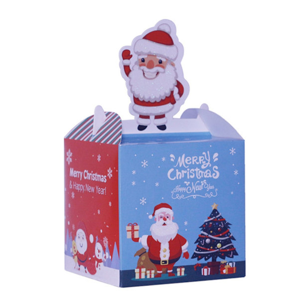 Julgodispresentförpackning 10 stycken Julfestfavorit Pappersgodisask null - Apple box 3