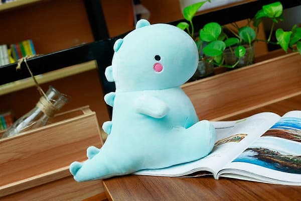 Sininen sarjakuva dinosauruspehmolelu, söpö pehmodino, iso halityyny 40cm