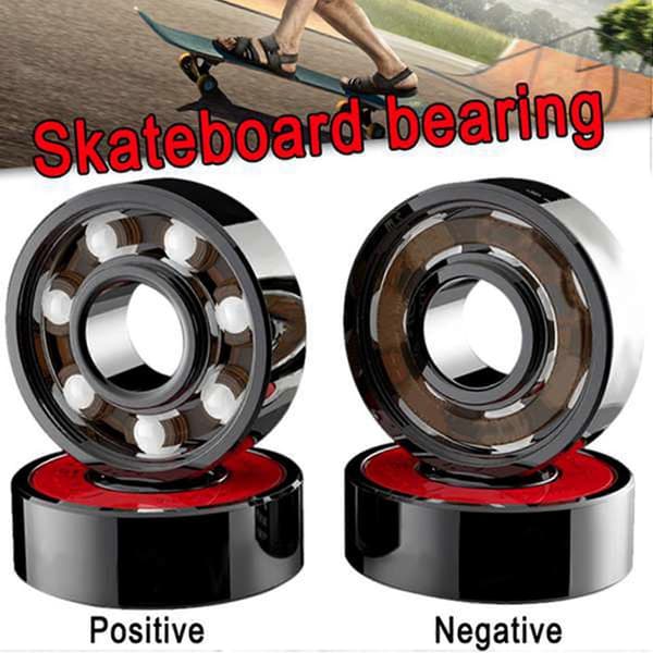 4 st Keramiska Kullager Hög Hastighet Slitstarka & 2 st Hårda Plast Skateboard Risers 12mm Longboa