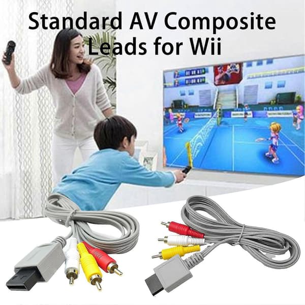 Audio Video AV-kabelledning Røde Hvide Gule Stik HD-kompatibel TV-understøttelse AV-kabel til Wii/til Wii-U