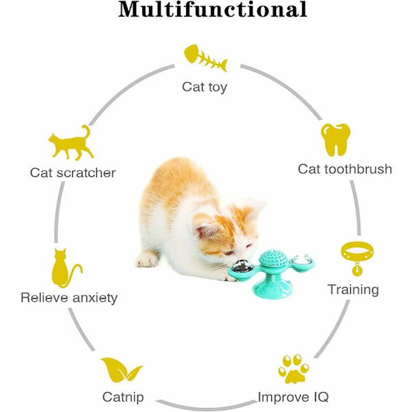 Cat Windmill, Windmill Cat Toy, Cats Interactive Toy Sugkopp Tu