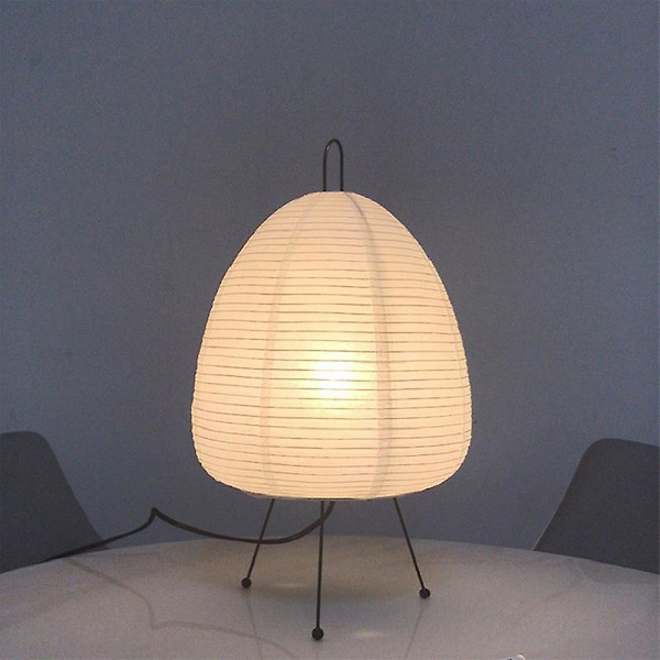 Japansk design Akari Noguchi Yong Bordslampa Printed Rispapper Lampa Sovrum Skrivbord Hem Loft Inredning Fyrkantig stativ Golvlampa EU Plug B Lamp