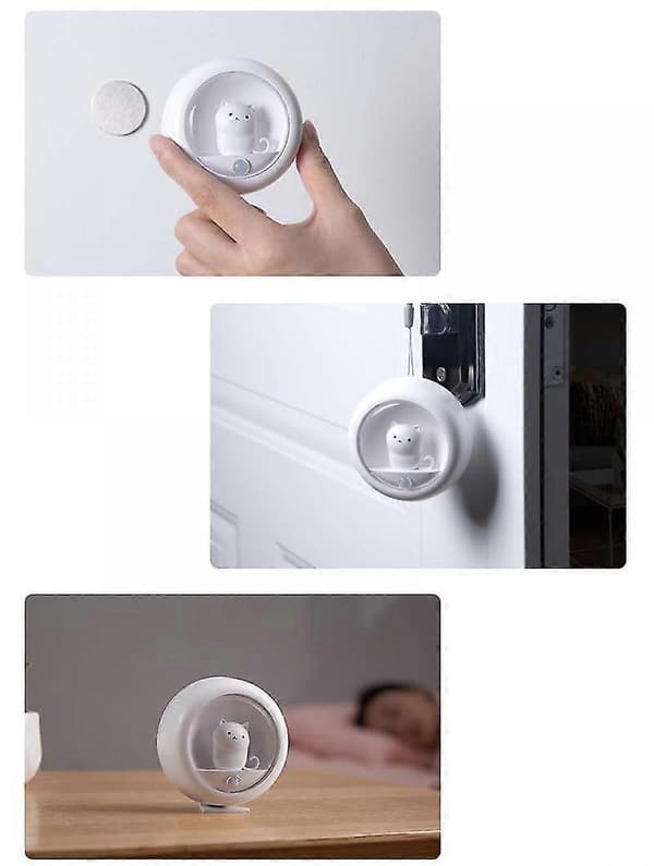Oppladbar bevegelsessensor nattlys magnetisk nattlampe justerbar-hvit