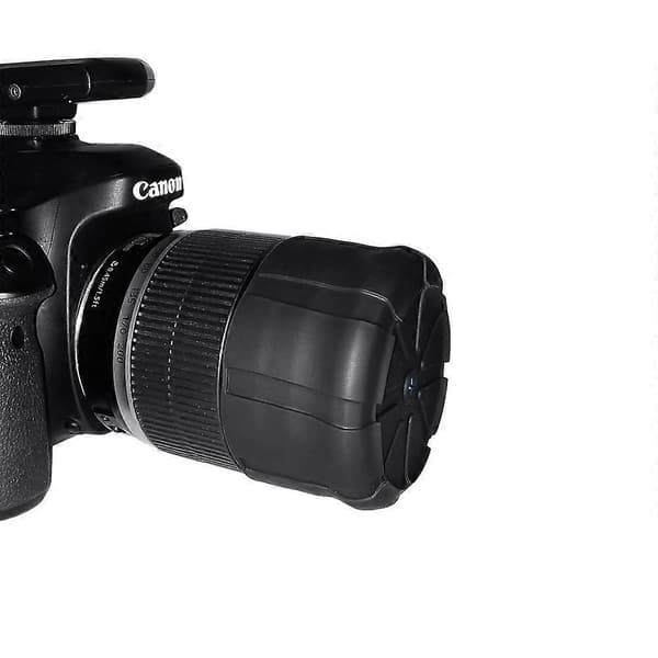 Skyddande Silikon Vattentätt DSLR/SLR-objektiv Reptåligt Lock Svart
