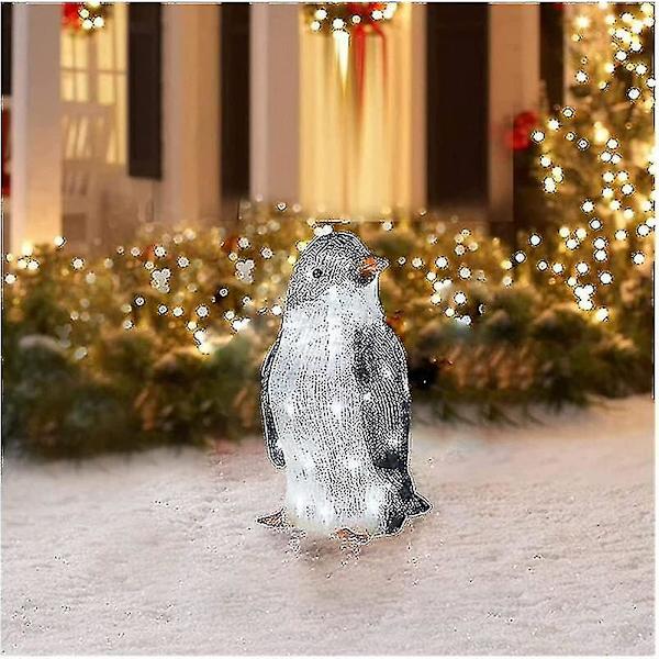 3st Light-up Penguin jul utomhusdekorationer med led trädgårdsljus Large