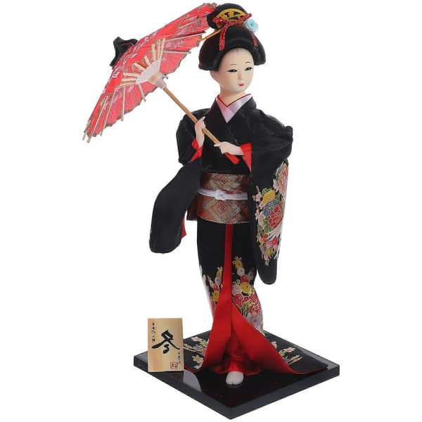 Japanska Kimonos Orientalisk Docka Dekorativ Restaurang Docka Figur Skrivbordsdekoration
