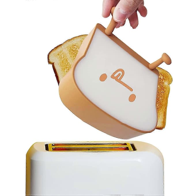 LED Toast Brød Natlampe med Genopladelig og Timer Bærbar Soveværelse Sengelampe