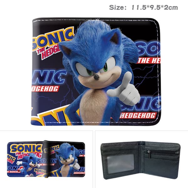 Anime Sonic the Hedgehog PU läder plånbok korthållare lager B