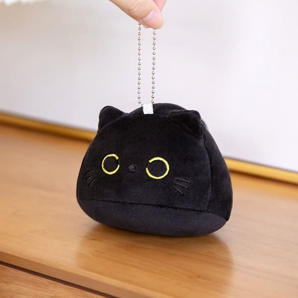 Black Cat Plyslegetøj Kat Plysdukke SORT 25CM