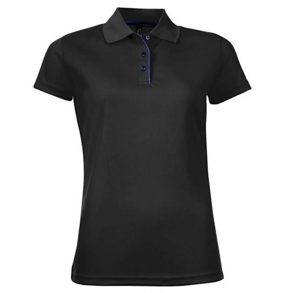 SOLS Näyttelijä naisten lyhythihainen pikeepaita B Black XL