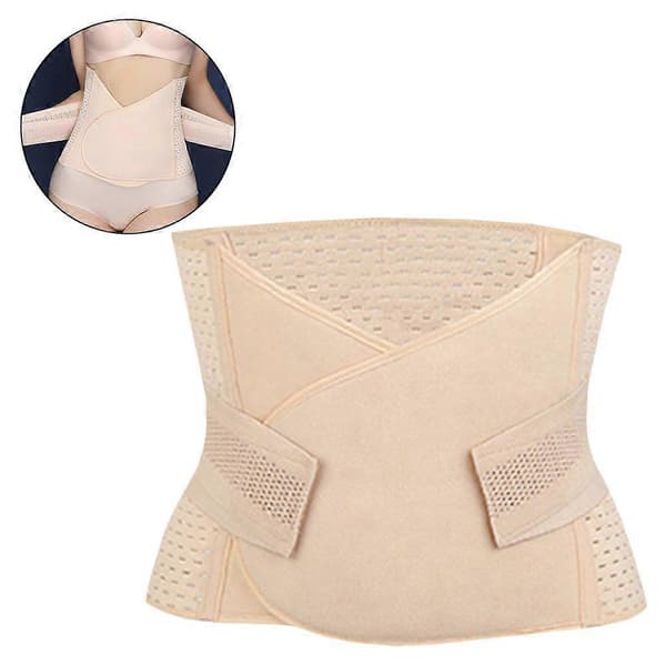 Bækkenbælte til efter fødslen, talje- og mavekontrol shapewear (hudfarve)