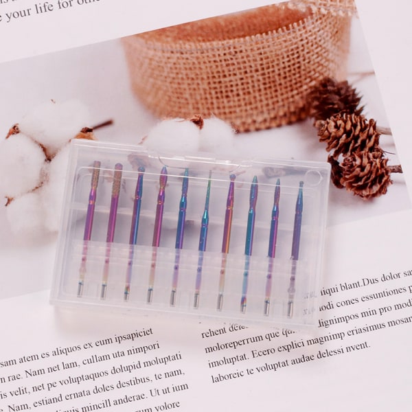 Negleborhoder Keramisk hode Neglepolering Manikyr kunstverktøy 30PCS