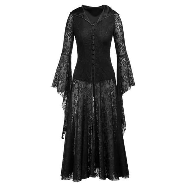 Utsvängda ärmar för kvinnor Spets Witchy gotisk vintage M