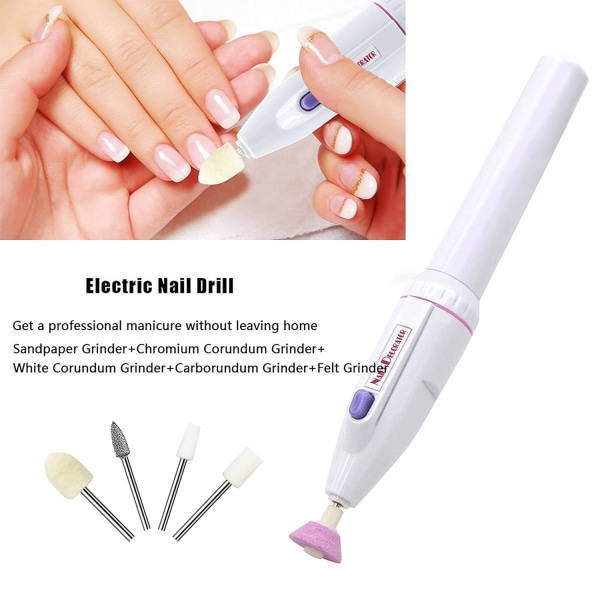 Professionell bärbar elektrisk nagelborr, Akryl Nail Kit, Gel Rose Red