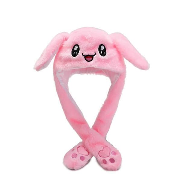 Kaninmössa med hoppande öron - Rosa en storlek