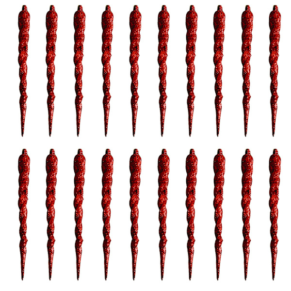 Istaphæng Dekorativt juletræ Transparent istapper red