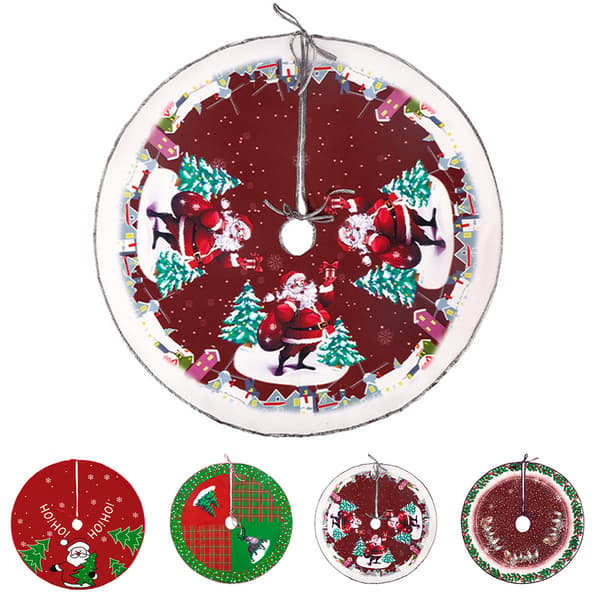 62 cm Julgran Kjol Bas Xmas Golvmatta Ornament Dekor C