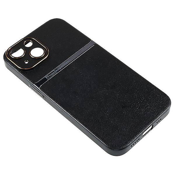 För Iphone 14 Plus Pu Läder + PC Bakre cover Slimt skyddande phone case Black