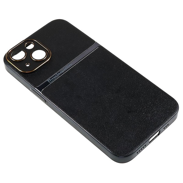 IPhone 14 Plus PU-nahka + PC Takakansi Ohut suojaava puhelinkotelo Black