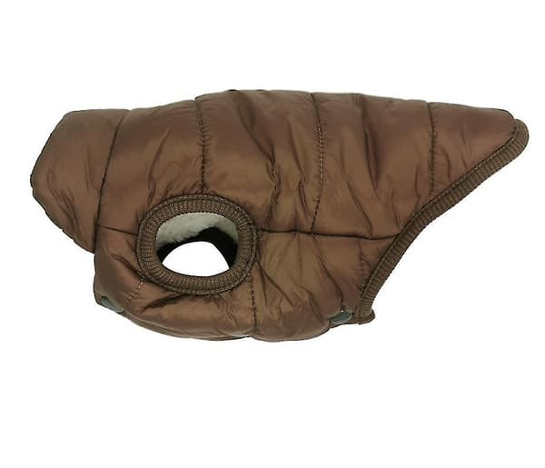 Husdjur Vinter Förtjockad Var Snap Väst Boullskläder (M, brun) 1 Styck Brown m