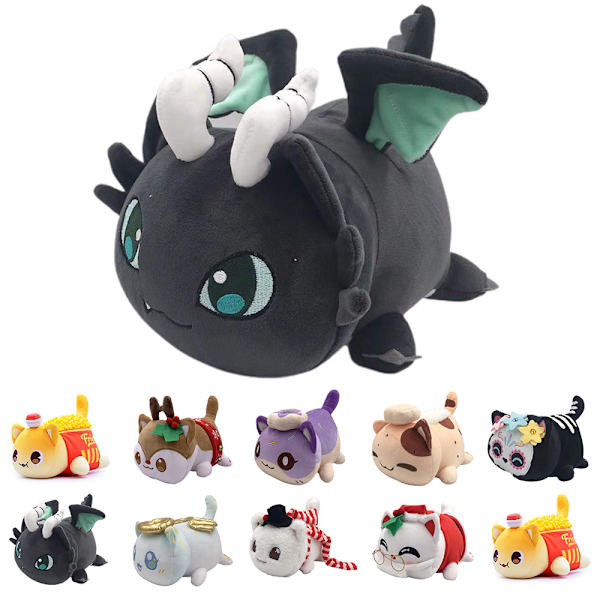 Söt kattdocka plyschleksakkaraktär Plyschar Mjuk slängkudde Kid fawn Little Flying Dragon