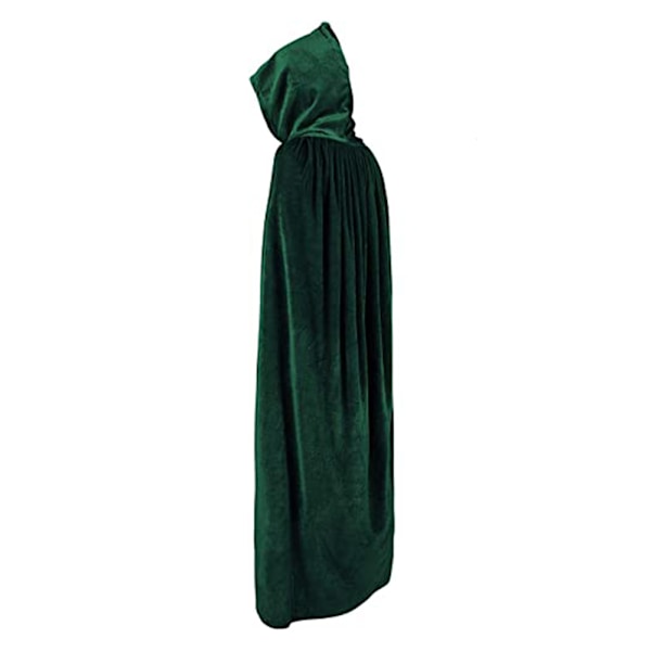 Hooded mantel Unisex vuxen mantel med huva Halloween jul Green L