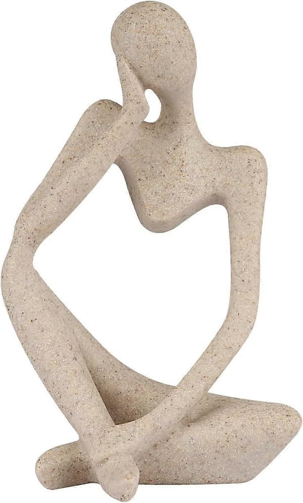 Sandsteinharpiks abstrakt skulptur i tenkerstil, samling