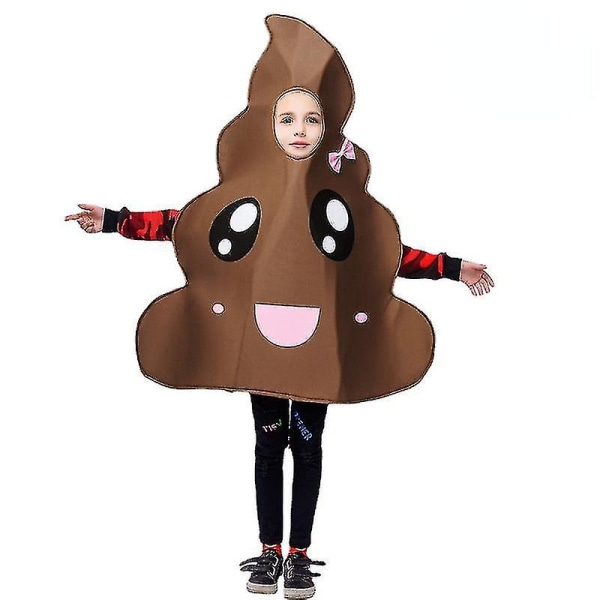 Rolig söt bajs Halloween kostym Cosplay kläder för barn Barn Tonåring Pojkar Dress Up Party Ee069