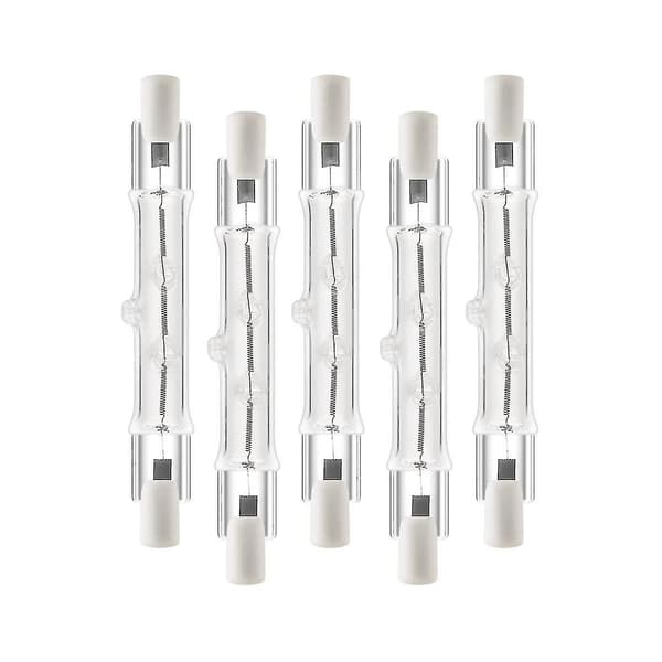 5-pakning R7s 118mm 300w 230v, r7s Halogen Lineær Lyspære, Dimbar Halogenlampe For Konstruksjon Wo Høy kvalitet