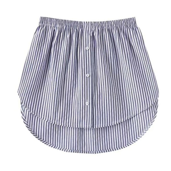 kjortförlängare Justerbar skiktning Fake Tops Nedre svepfåll med resår i midjan Blue White S
