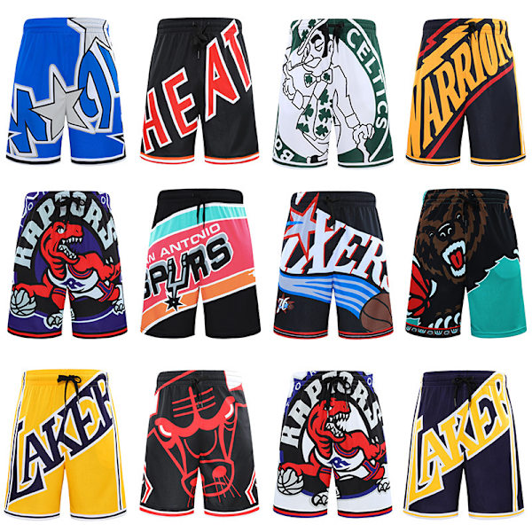 Nba Retro Basketballshorts Unisex sportshorts Studenter nets black M