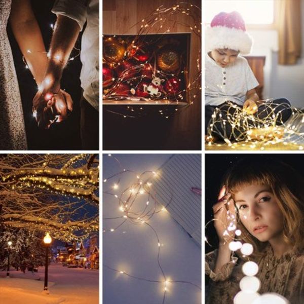 Utomhus solar String Lights, 200LED 22M 8 lägen IP65 Vattentät S