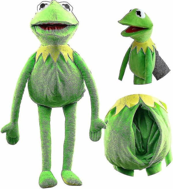 23" Kermit The Frog Handdocka Mjuk plysch stoppad docka Leksak Barnpresent