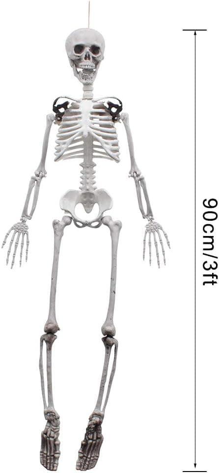 Realistiskt Halloween-skelett med ställbara leder - 90 cm
