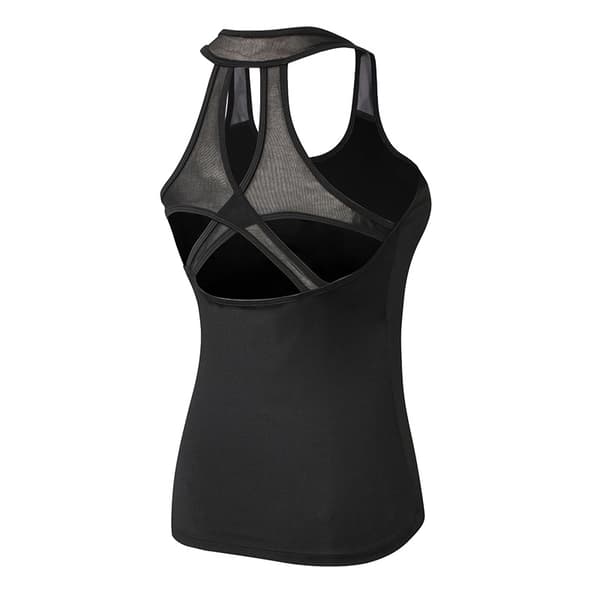 Ermeløs hul yogavest for kvinner med hurtigtørkende elastisitet Black,L