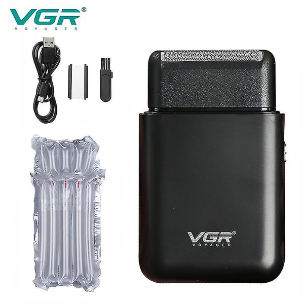 Bilrakapparat Bärbar elektrisk rakapparat för hanar Mini push-rakapparat Vit fram- och återgående rakning V-390 - ingen box2