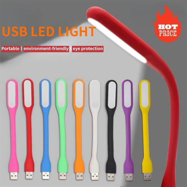 4st USB LED-ljus Läslampa ROSA Pink