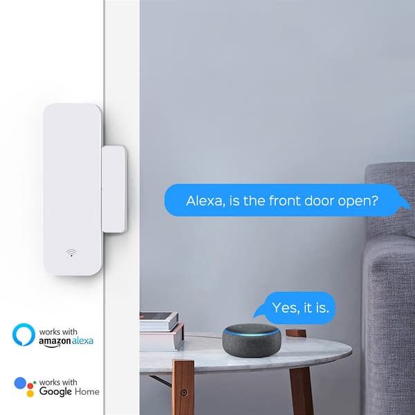 Trådløs WiFi Smart Vindusdørsensor, Fjernkontroll Lavt Energiforbruk