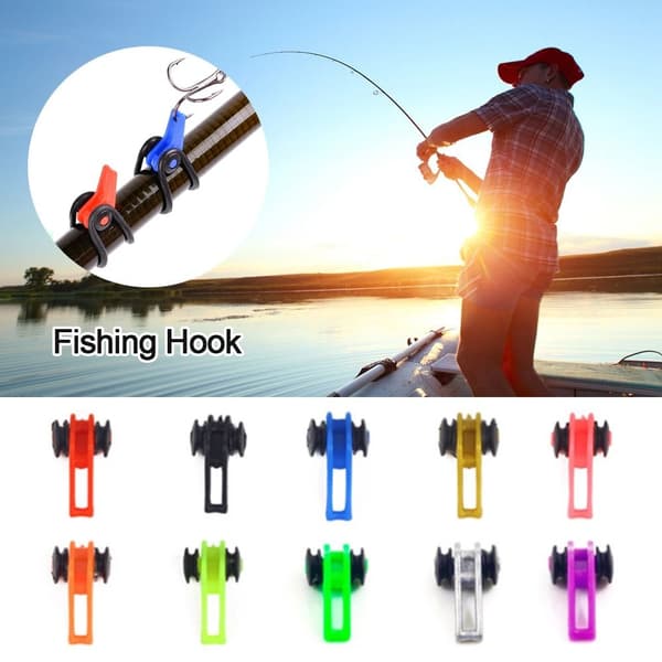 10 stk. Fiskekrog Sikker Holder LILLA Purple